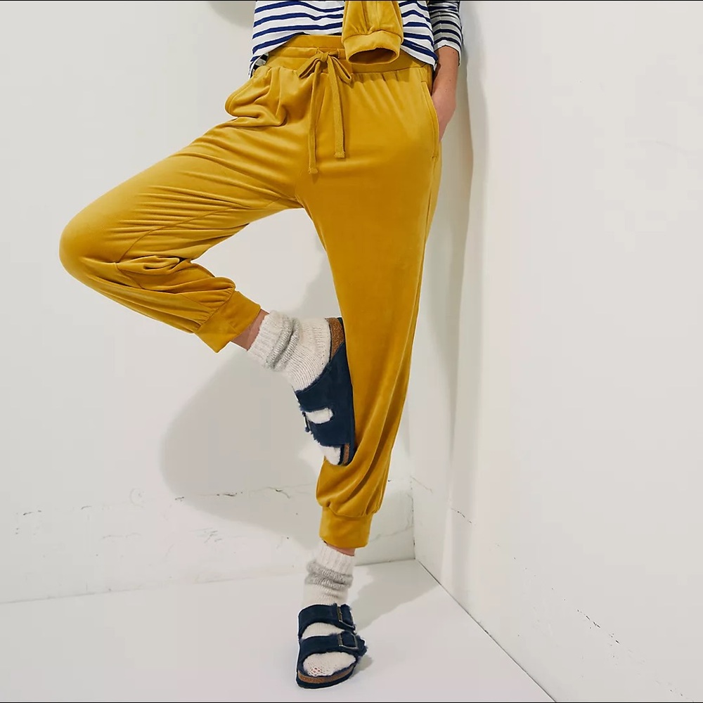 NWT Anthropologie High Waist Merida Velvet Joggers